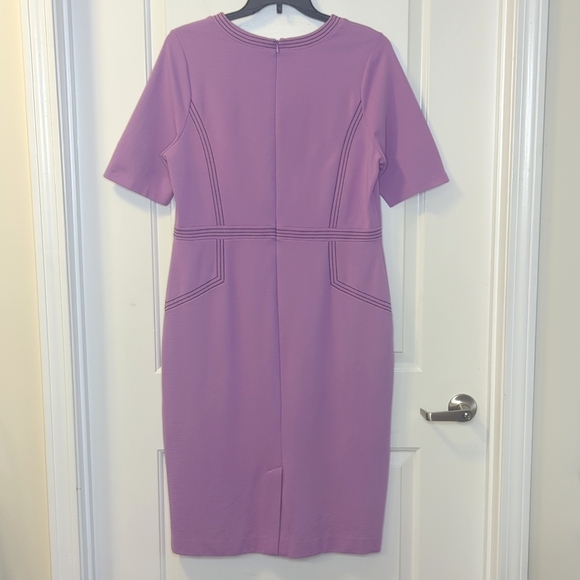 Boden Purple Fitted Ponte Dress Contrast Stitching Plus Size 16/18 - Picture 8 of 16